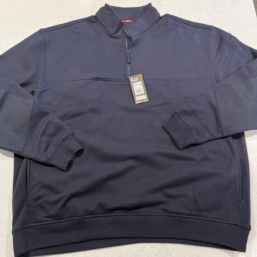 5.11 Tactical Job Shirt 2.0 Mens 4XL Navy 1/4 Zip Fleece Pullover NWT